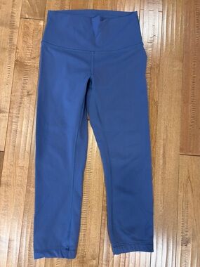 lululemon athletica Womens High-Waist blue Leggings size 6 21” inseam